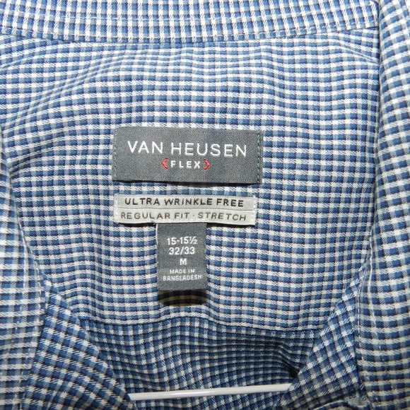 Van Heusen Flex Dress Shirt Ultra Wrinkle Free Regular Fit - Picture 8 of 8